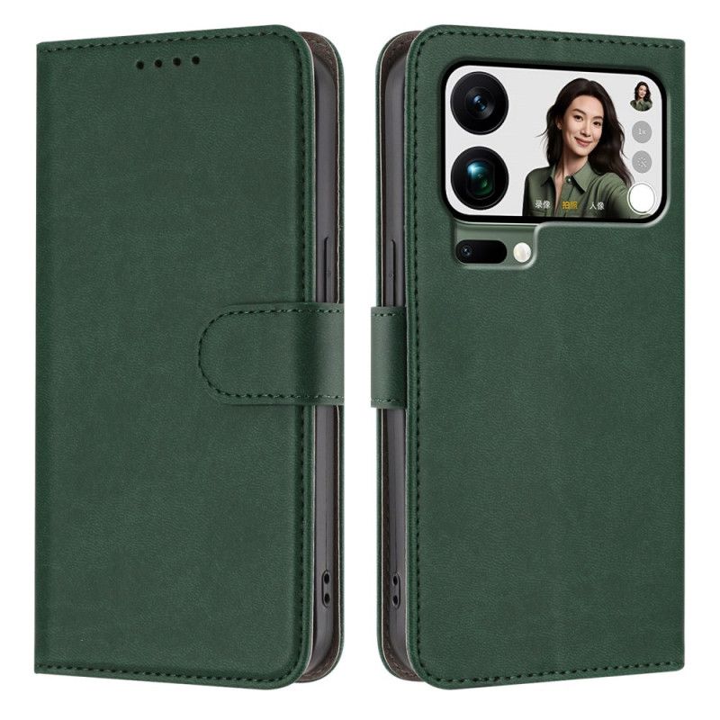 Etui Folio Xiaomi 17 Pro Max Gładka Skóra Ekologiczna