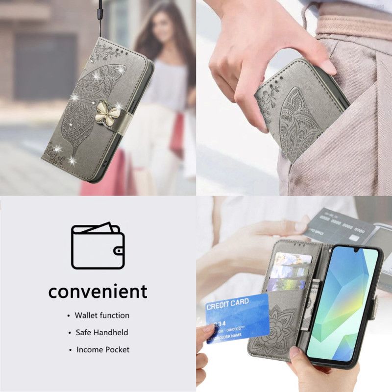 Etui Folio Xiaomi 17 Pro Max Motyl I Kryształki Etui Ochronne