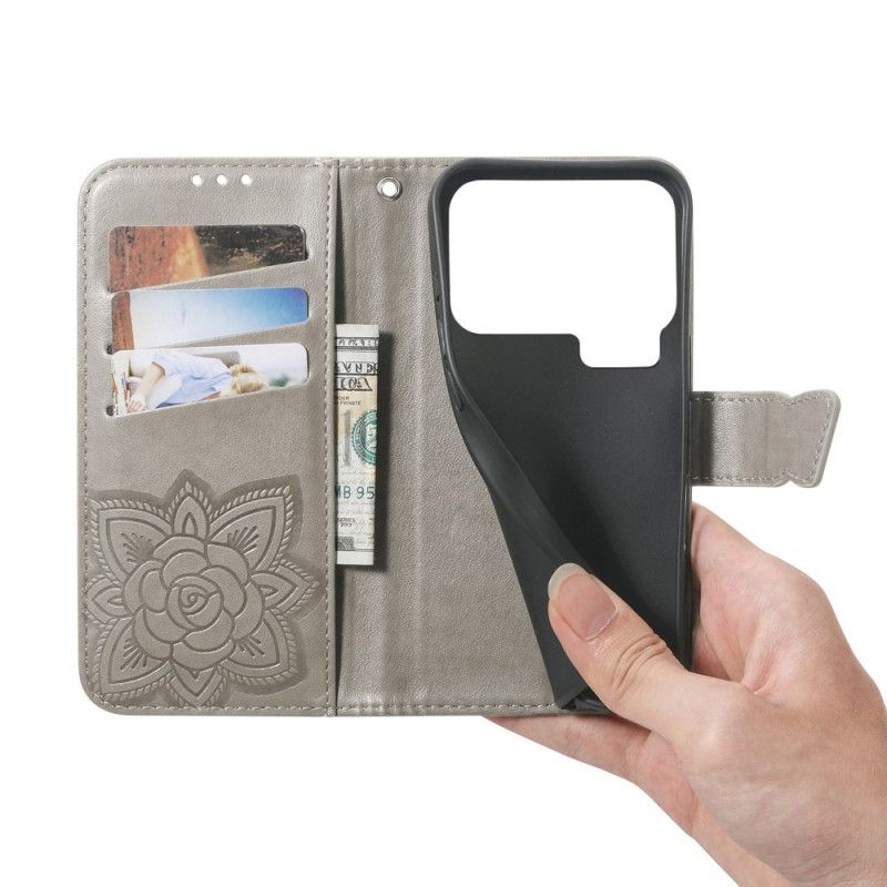 Etui Folio Xiaomi 17 Pro Max Motyl I Kryształki Etui Ochronne