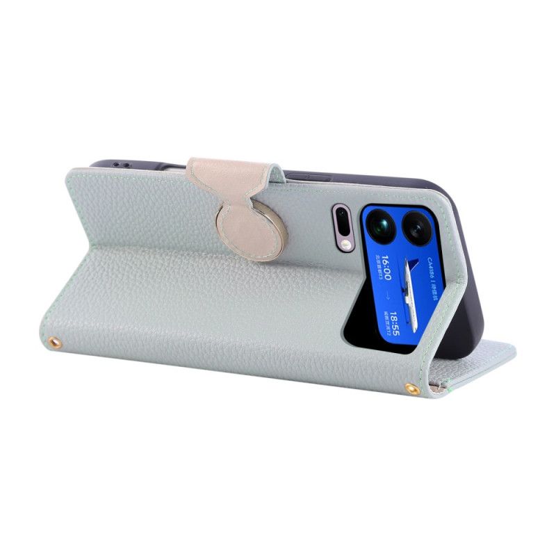 Etui Folio Xiaomi 17 Pro Max Portfel W Stylu Vintage Z Zamkiem Błyskawicznym Etui Ochronne