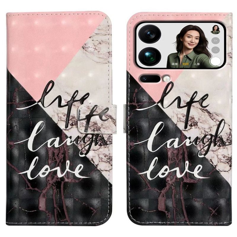 Etui Folio Xiaomi 17 Pro Max Trójkolorowy Marmur