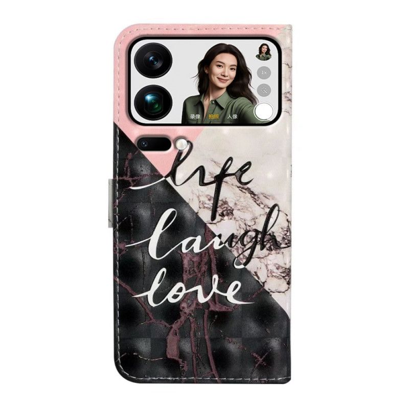 Etui Folio Xiaomi 17 Pro Max Trójkolorowy Marmur