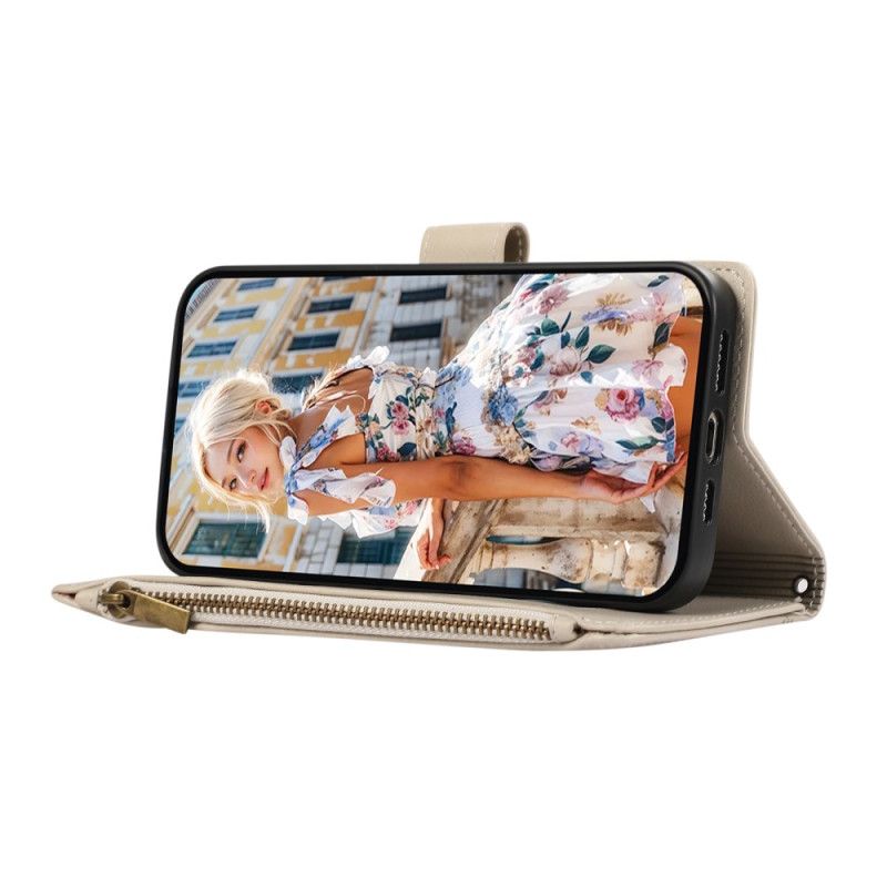 Etui Folio Xiaomi 17 Pro Max Wiele Przegródek Na Karty I Pasek Na Nadgarstek Etui Ochronne