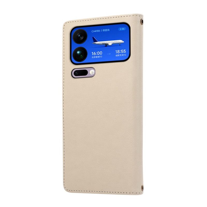 Etui Folio Xiaomi 17 Pro Max Wiele Przegródek Na Karty I Pasek Na Nadgarstek Etui Ochronne