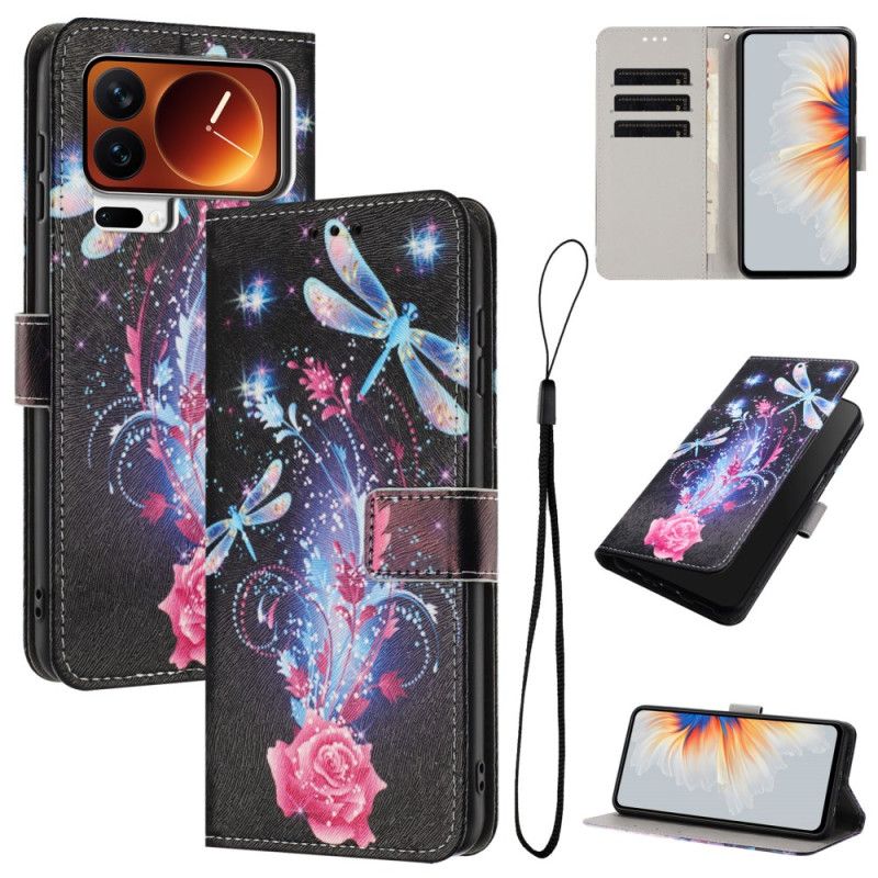 Etui Folio Xiaomi 17 Pro Max Wzór Ważki Etui Ochronne