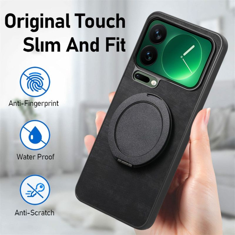 Etui Xiaomi 17 Pro Max Obrotowy Stojak I Tekstura Skóry Retro