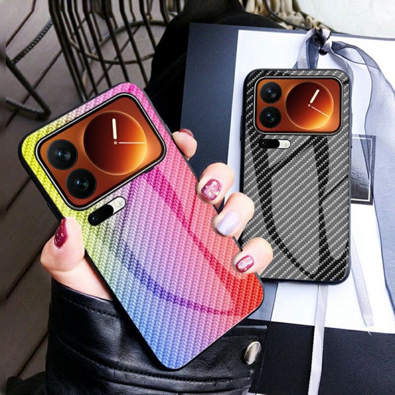 Etui Xiaomi 17 Pro Max Szkło Hartowane Włókno Węglowe Etui Ochronne