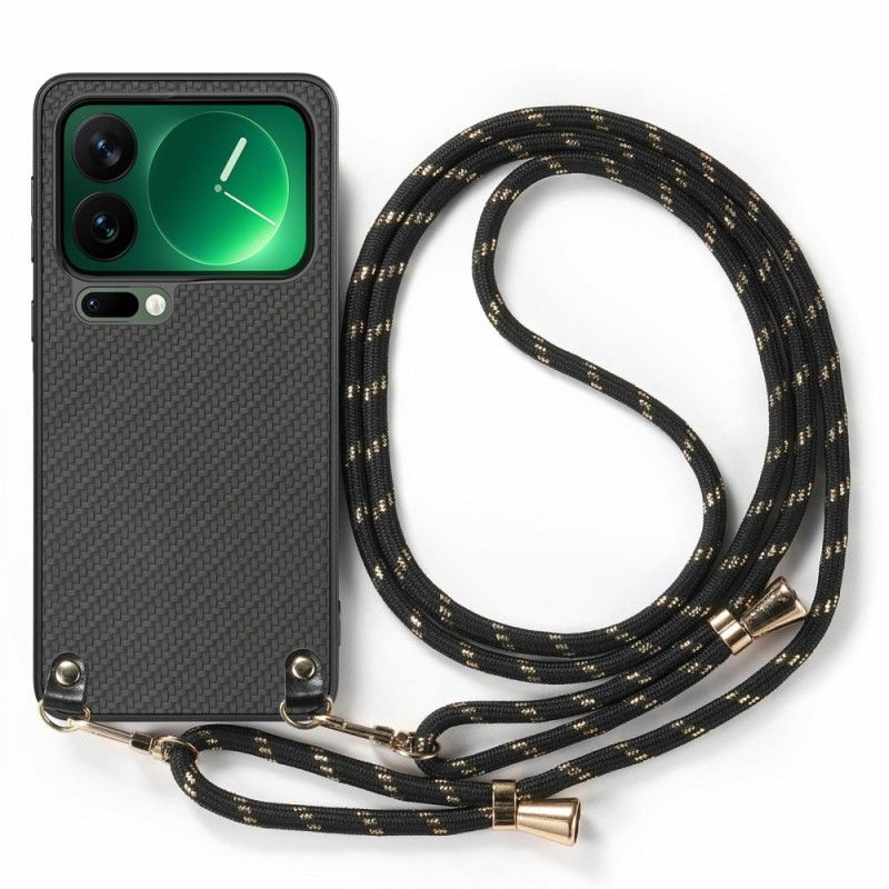 Futerały Xiaomi 17 Pro Max Etui Na Telefon Tekstura Włókna Węglowego