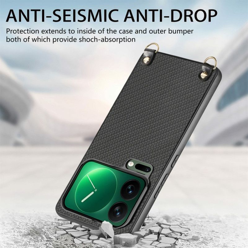 Futerały Xiaomi 17 Pro Max Etui Na Telefon Tekstura Włókna Węglowego