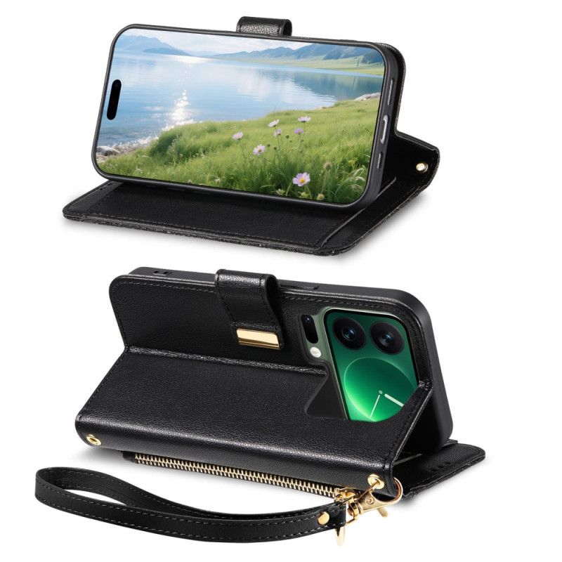 Obudowa Xiaomi 17 Pro Max Etui Na Telefon Portfel Z Kwiatowym Wzorem