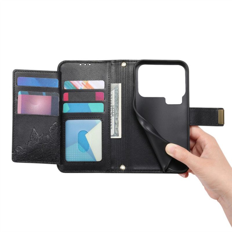 Obudowa Xiaomi 17 Pro Max Etui Na Telefon Portfel Z Kwiatowym Wzorem