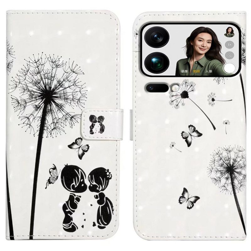 Skórzany Futerał Xiaomi 17 Pro Max Etui Na Telefon Dzieci I Mlecze