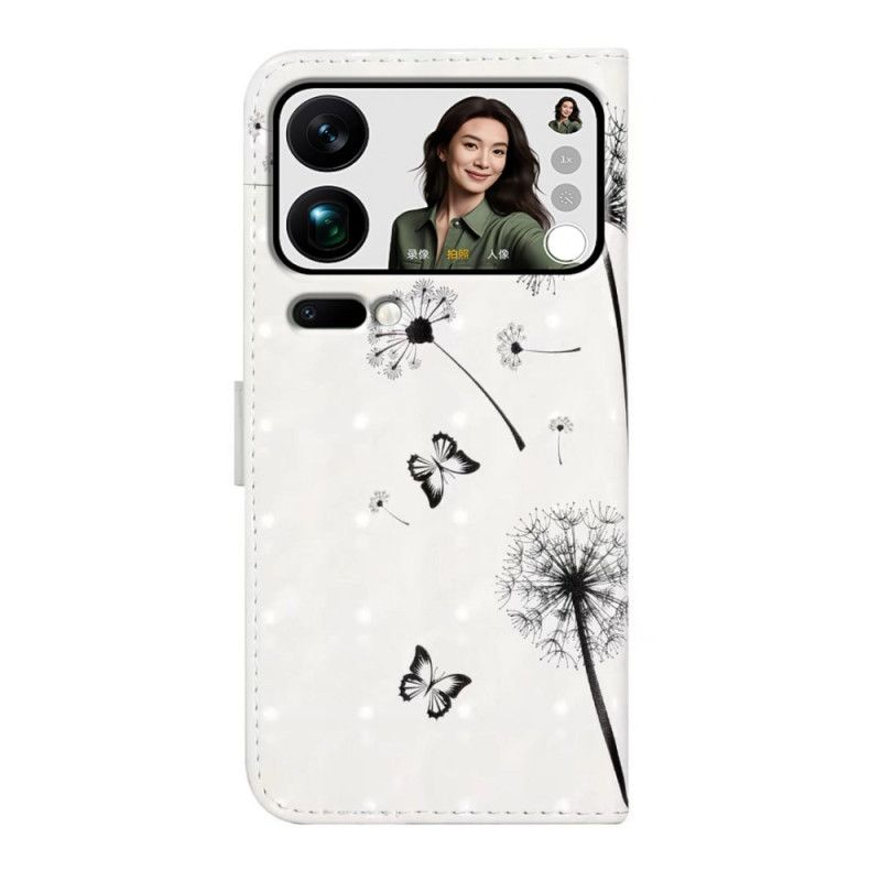 Skórzany Futerał Xiaomi 17 Pro Max Etui Na Telefon Dzieci I Mlecze