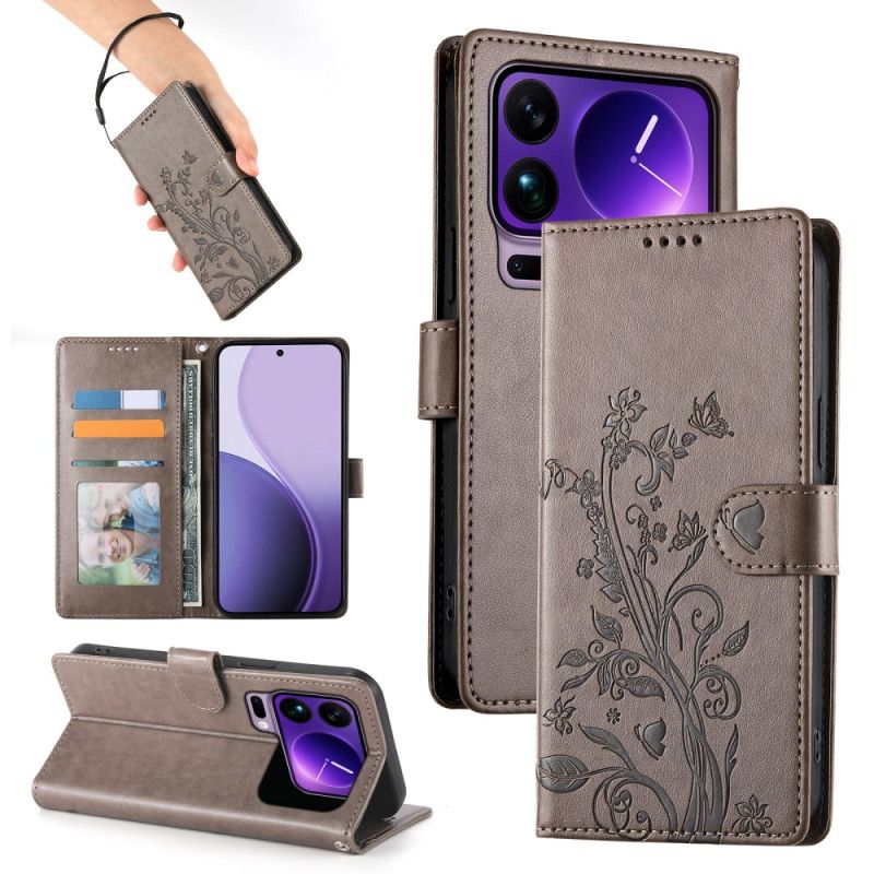 Skórzany Futerał Xiaomi 17 Pro Max Etui Na Telefon Fleurettes