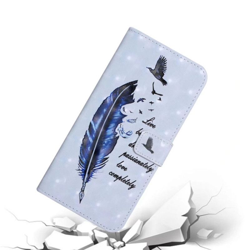 Skórzany Futerał Xiaomi 17 Pro Max Etui Na Telefon Niebieskie Pióro