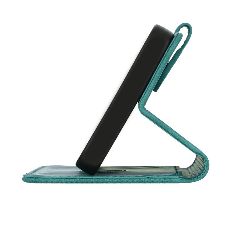 Skórzany Futerał Xiaomi 17 Pro Max Etui Na Telefon Wzór Motyla I Geometryczny