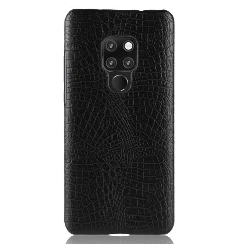 Etui Huawei Mate 20 Biały Czarny Efekt Skóry Krokodyla