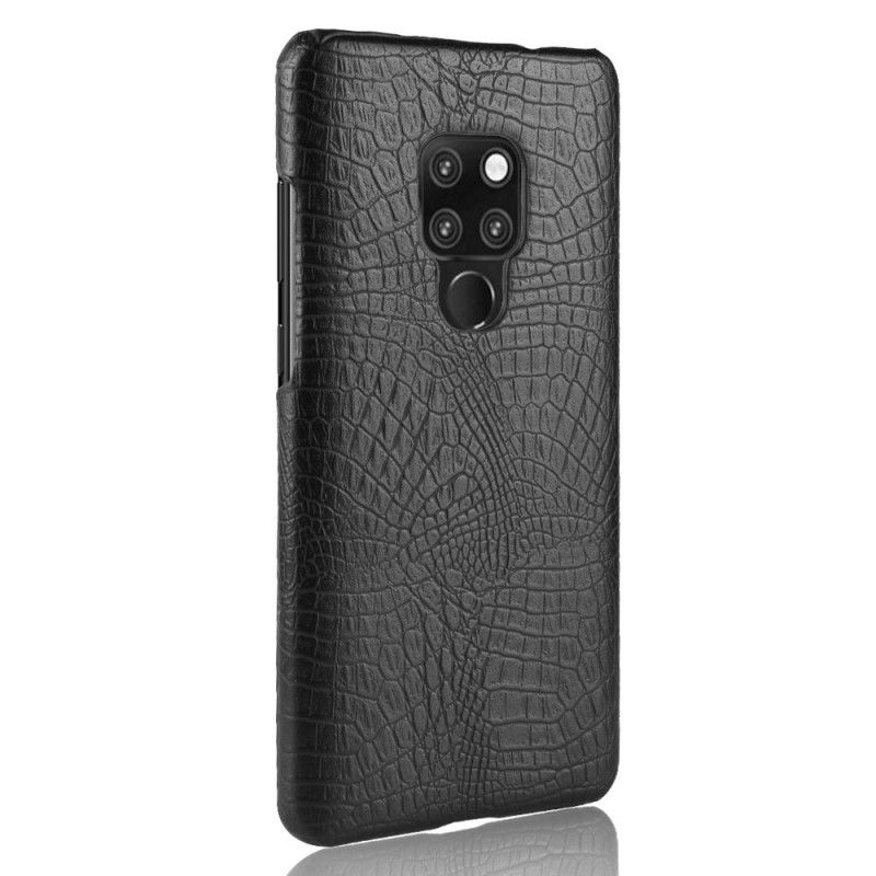 Etui Huawei Mate 20 Biały Czarny Efekt Skóry Krokodyla