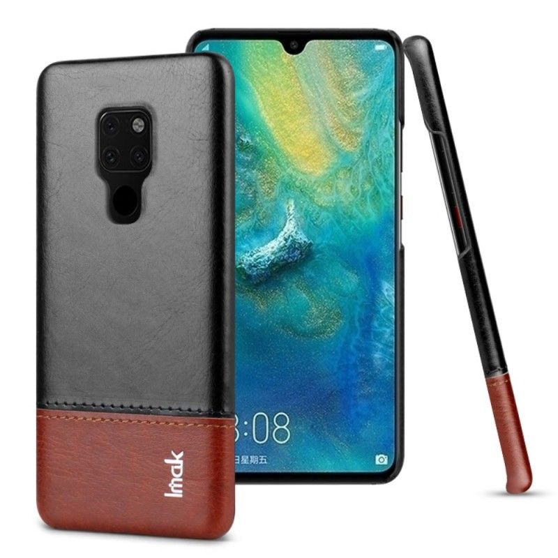 Etui Huawei Mate 20 Brązowy Czarny Imak Ruiyi Seria Imak Efekt Skóry Etui Ochronne