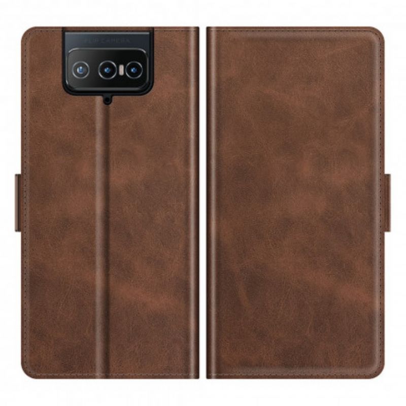 Etui Folio Do Asus Zenfone 8 Flip Klasyczna Podwójna Klapa