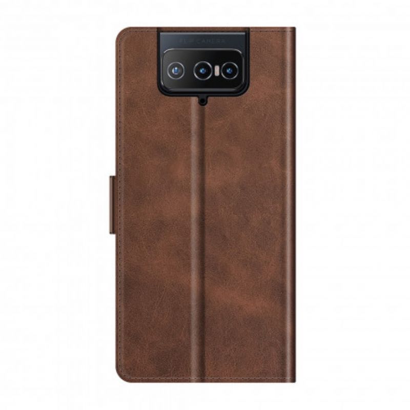 Etui Folio Do Asus Zenfone 8 Flip Klasyczna Podwójna Klapa