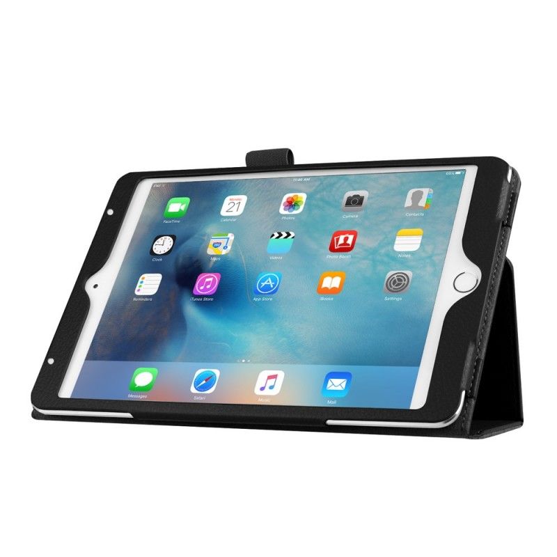 Etui Folio iPad Mini 4 Czarny Imitacja Skóry Liczi