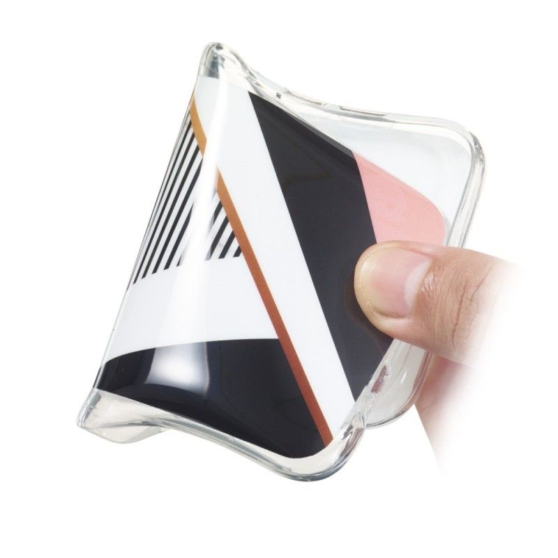 Etui Nokia 7.1 Efekt Marmuru W Geometrii Linii Etui Ochronne