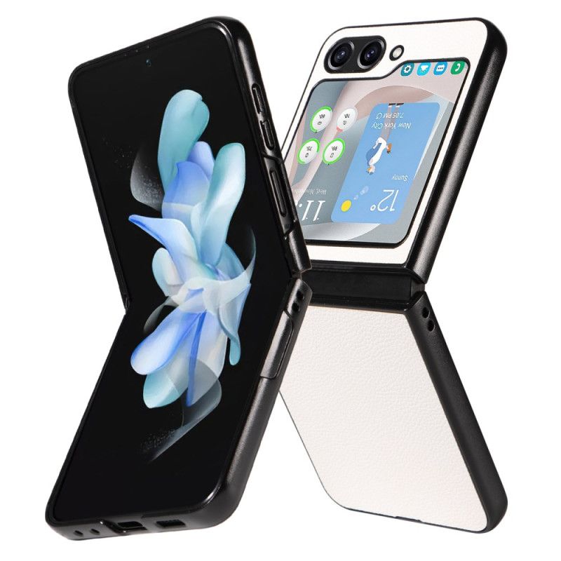 Etui Samsung Galaxy Z Flip 6 Dyskretny Styl Skórzany Etui Ochronne