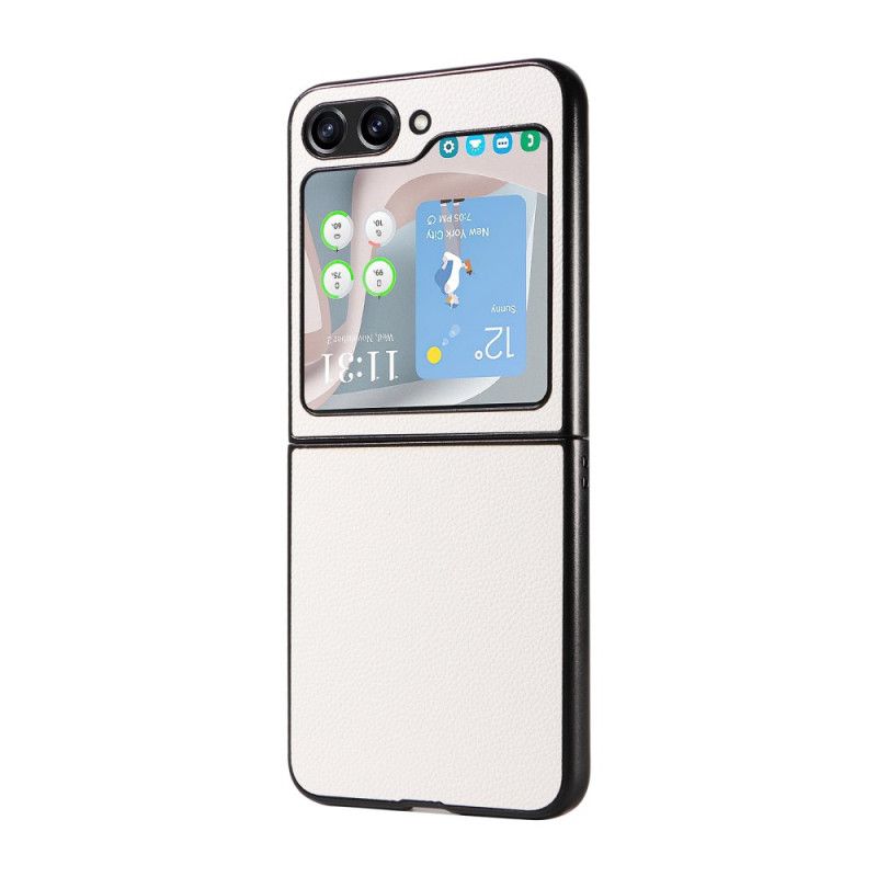 Etui Samsung Galaxy Z Flip 6 Dyskretny Styl Skórzany Etui Ochronne