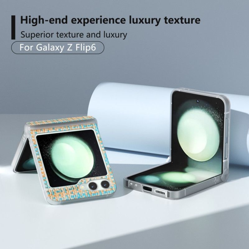 Etui Samsung Galaxy Z Flip 6 Efekt Tkaniny Etui Ochronne