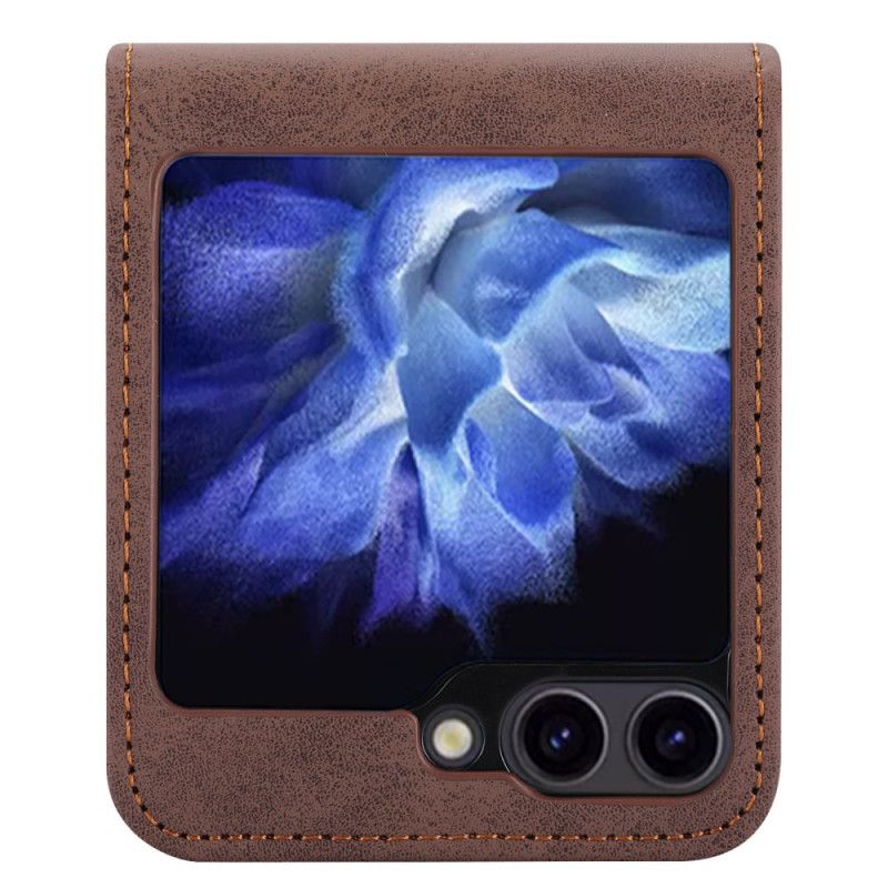 Etui Samsung Galaxy Z Flip 6 Imitacja Skóry Etui Ochronne