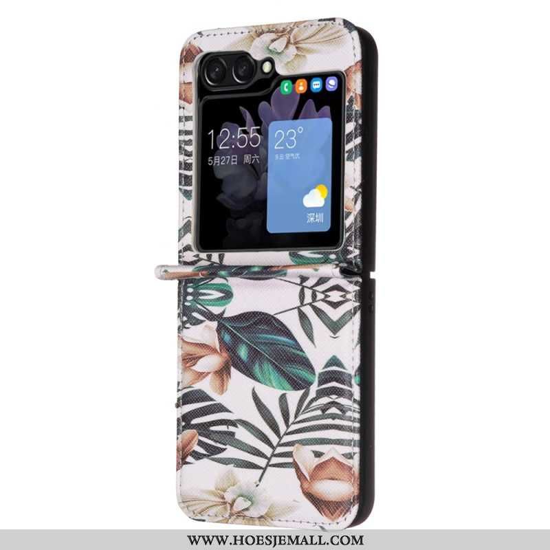 Etui Samsung Galaxy Z Flip 6 Liście I Kwiaty