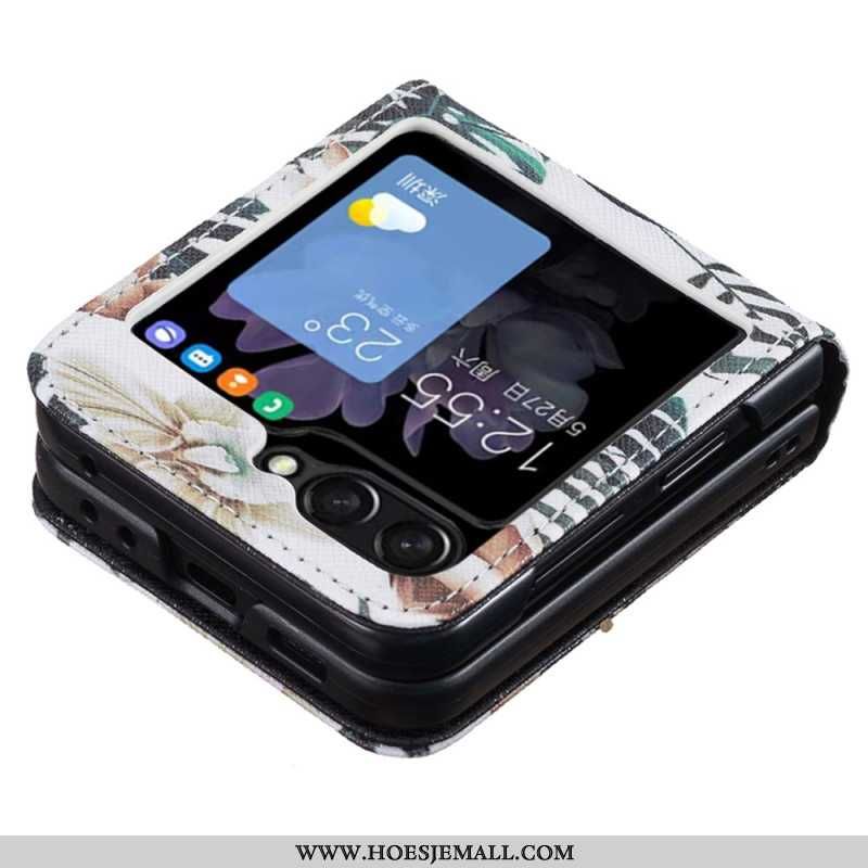Etui Samsung Galaxy Z Flip 6 Liście I Kwiaty
