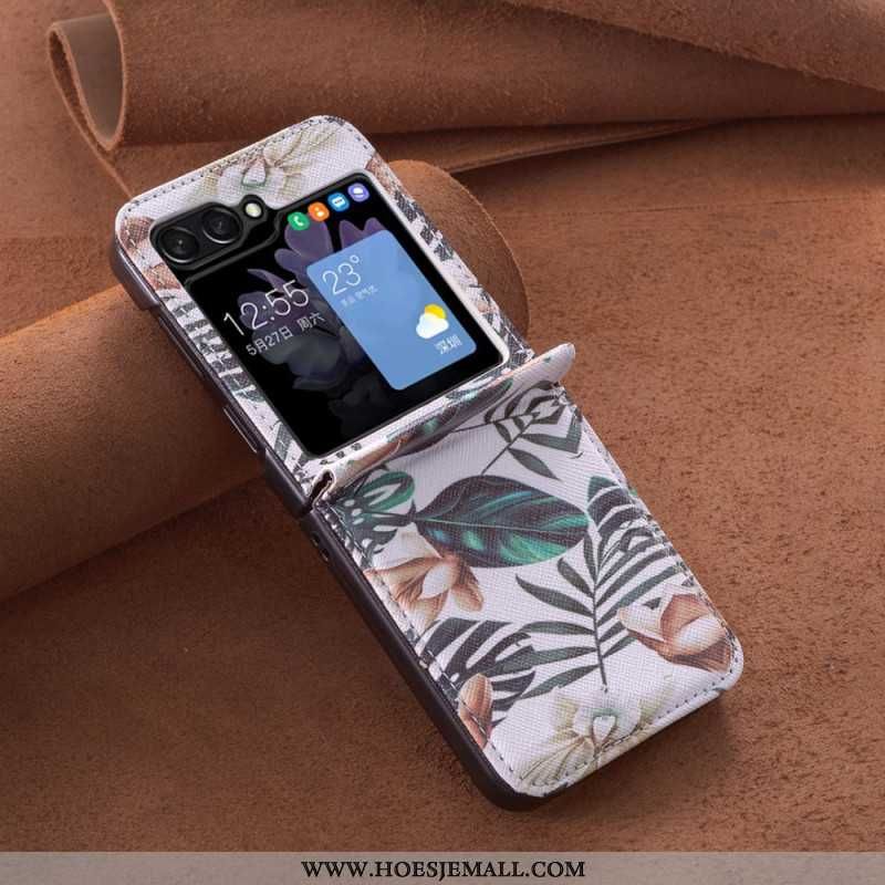 Etui Samsung Galaxy Z Flip 6 Liście I Kwiaty