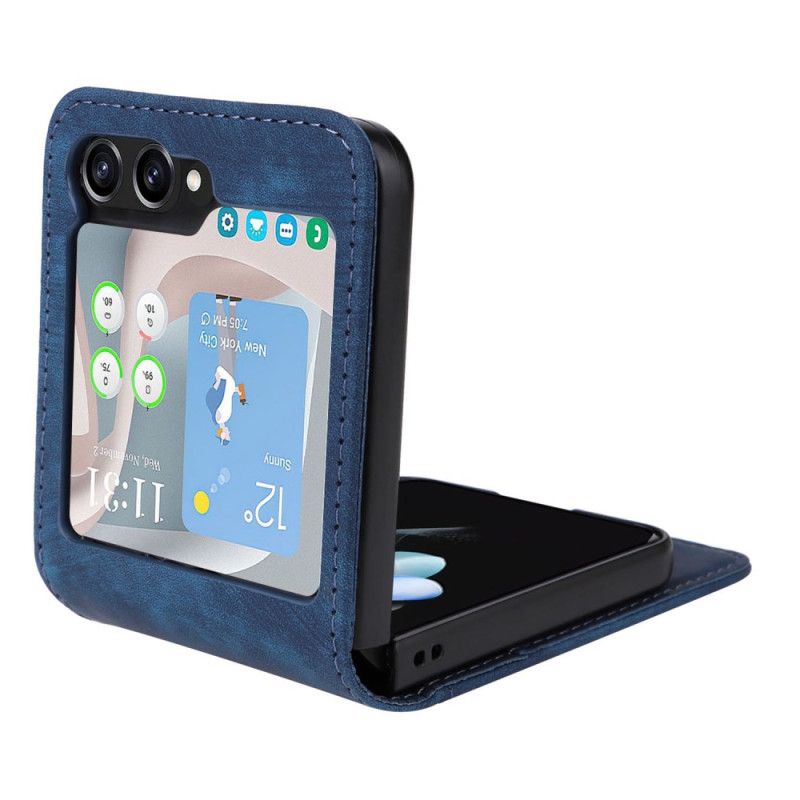 Etui Samsung Galaxy Z Flip 6 Etui Na Karty Z Efektem Skóry