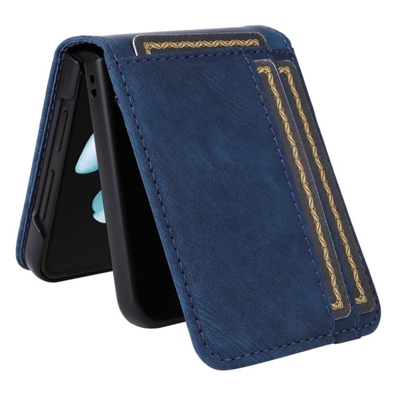 Etui Samsung Galaxy Z Flip 6 Etui Na Karty Z Efektem Skóry