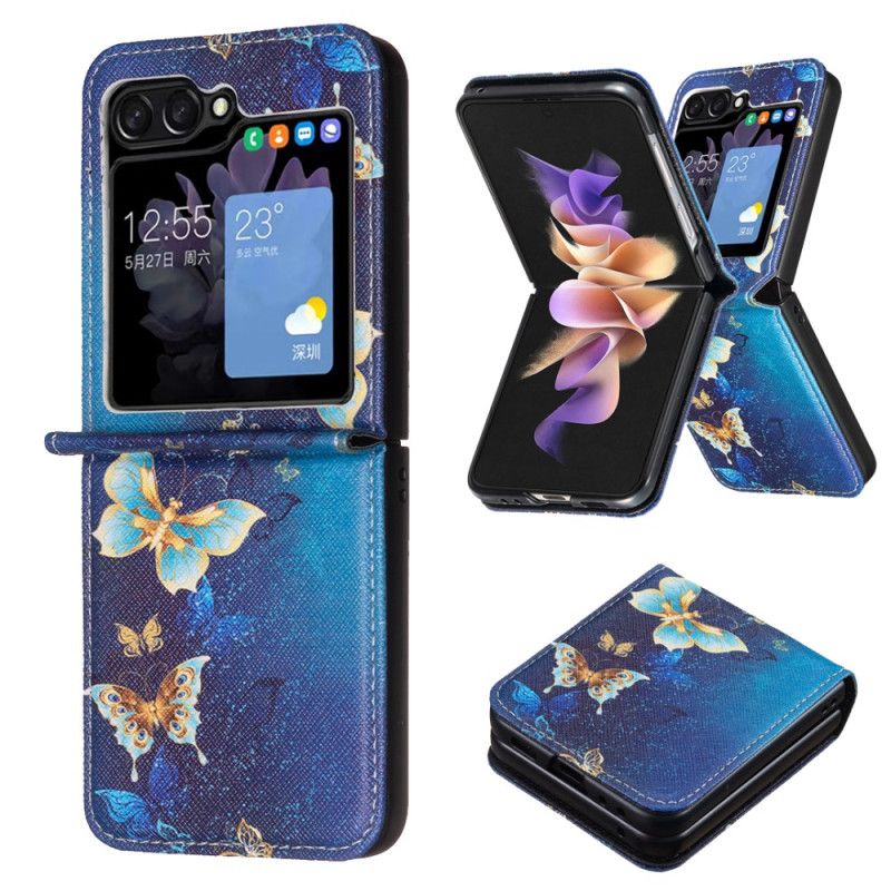 Etui Samsung Galaxy Z Flip 6 Złote Motyle Etui Ochronne