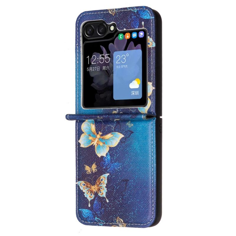 Etui Samsung Galaxy Z Flip 6 Złote Motyle Etui Ochronne