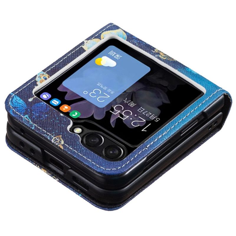 Etui Samsung Galaxy Z Flip 6 Złote Motyle Etui Ochronne
