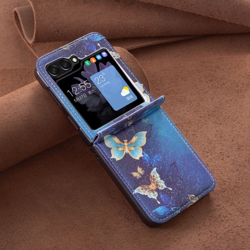 Etui Samsung Galaxy Z Flip 6 Złote Motyle Etui Ochronne