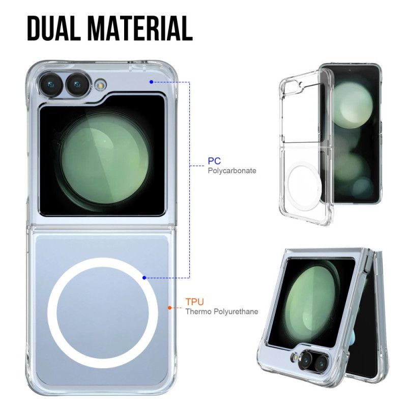Futerały Samsung Galaxy Z Flip 6 Etui Na Telefon Przezroczysty Magnetyczny