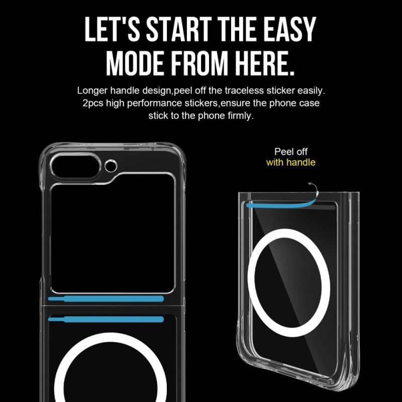 Futerały Samsung Galaxy Z Flip 6 Etui Na Telefon Przezroczysty Magnetyczny