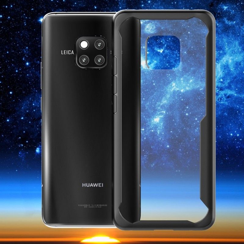 Etui Huawei Mate 20 Pro Czerwony Czarny Fazowana Krawędź