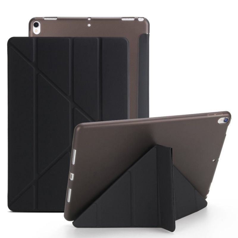 Inteligentne Etui iPad Pro 10.5" Biały Czarny Ze Sztucznej Skóry Origami