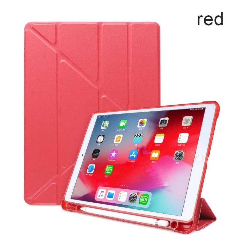 Inteligentne Etui iPad Pro 10.5" Czerwony Czarny Uchwyt Na Długopisy Origami