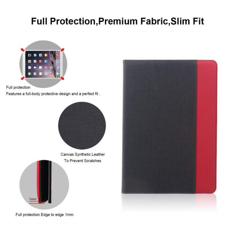 Przypadek iPad Pro 10.5" Czerwony Czarny Mutural Fabric