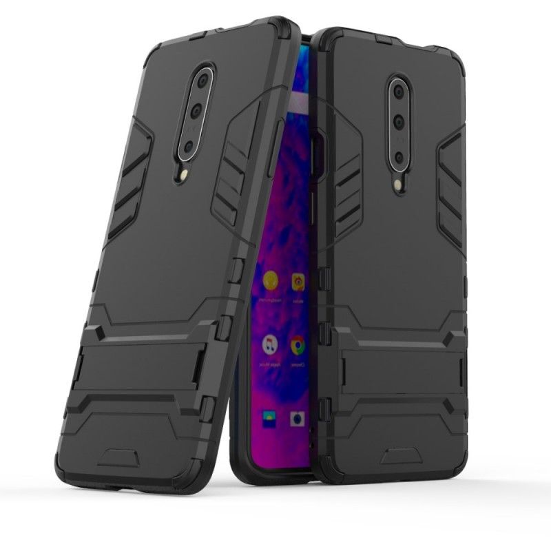 Etui OnePlus 7 Pro Czerwony Szary Język