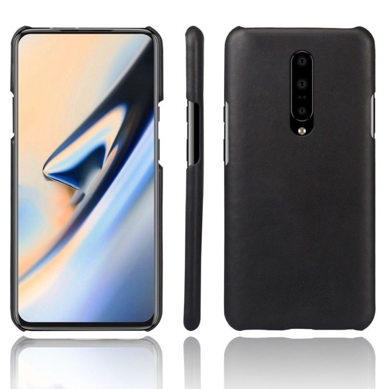 Futerały OnePlus 7 Pro Szary Czarny Etui na Telefon Efekt Skóry Ksq