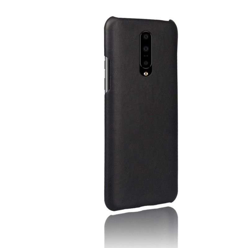 Futerały OnePlus 7 Pro Szary Czarny Etui na Telefon Efekt Skóry Ksq