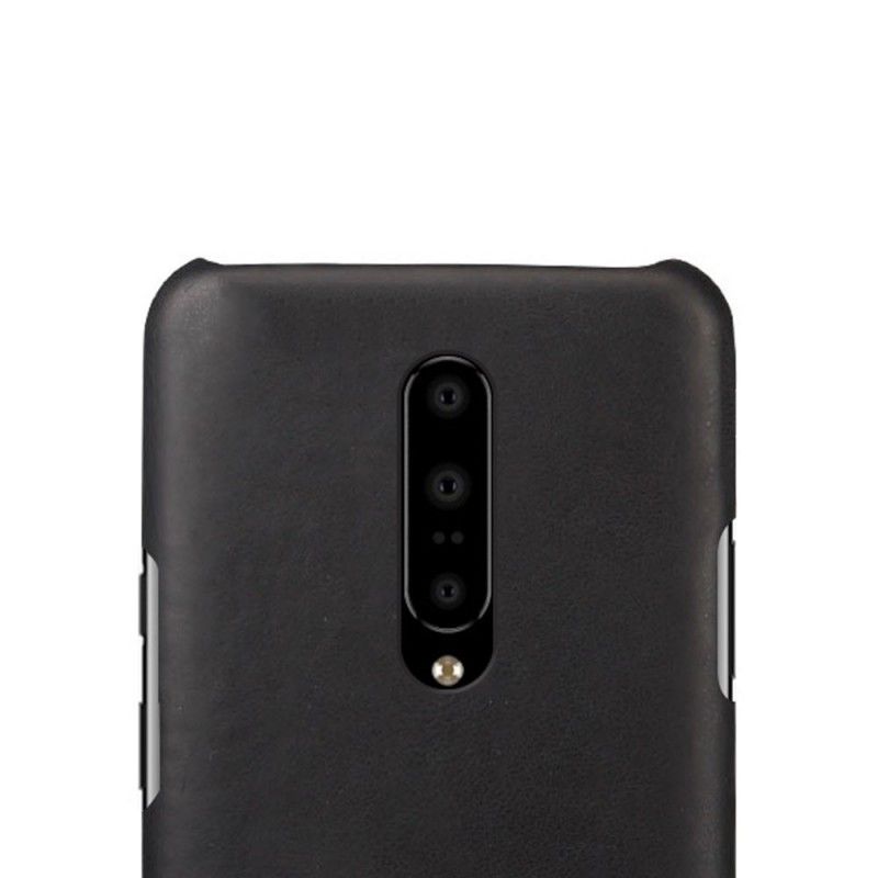 Futerały OnePlus 7 Pro Szary Czarny Etui na Telefon Efekt Skóry Ksq